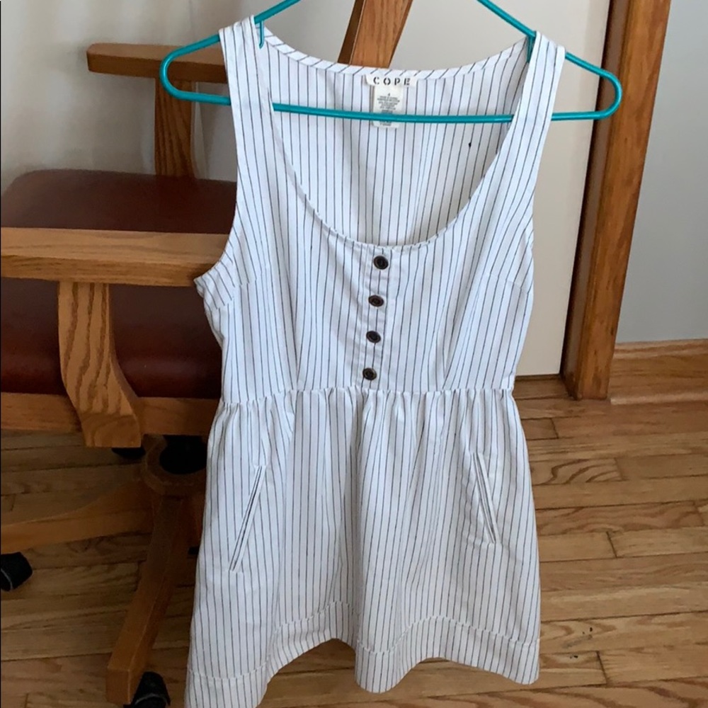 Striped white dress
